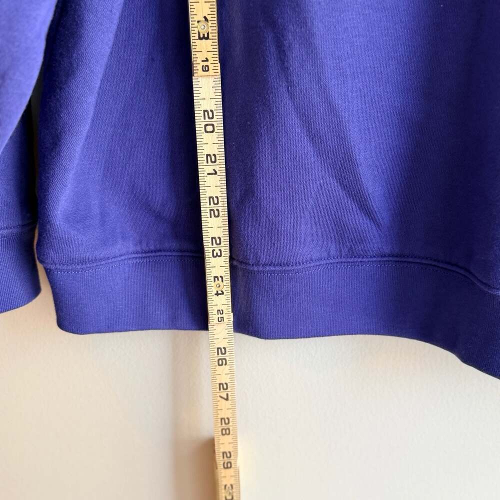 Blair Women's Purple Quarter-Zip Sweatshirt with Printed Floral -Size PXL - Picture 4 of 7